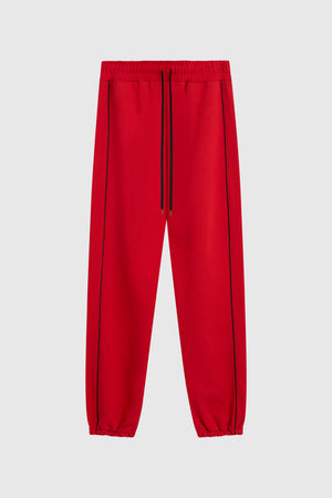 PREMIUM FLEECE JOGGERS WITH SATIN PIPING