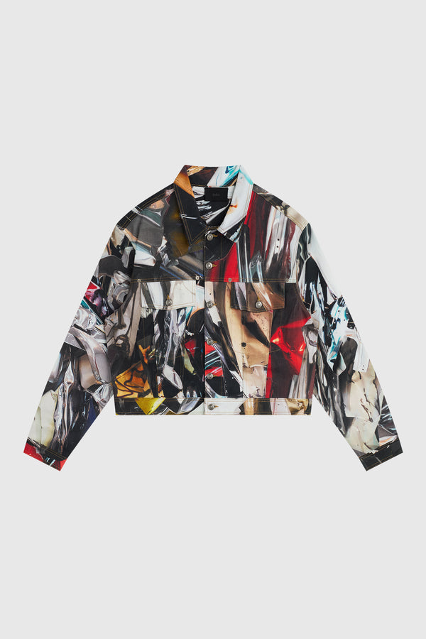 PREMIUM PRINTED DENIM TRUCKER