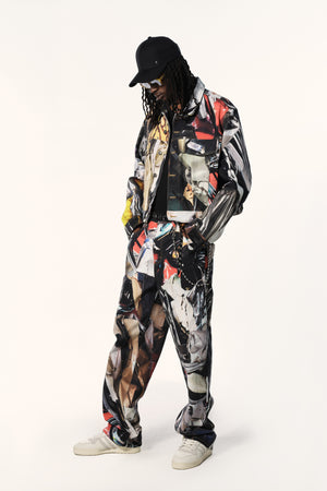 PREMIUM PRINTED DENIM TRUCKER